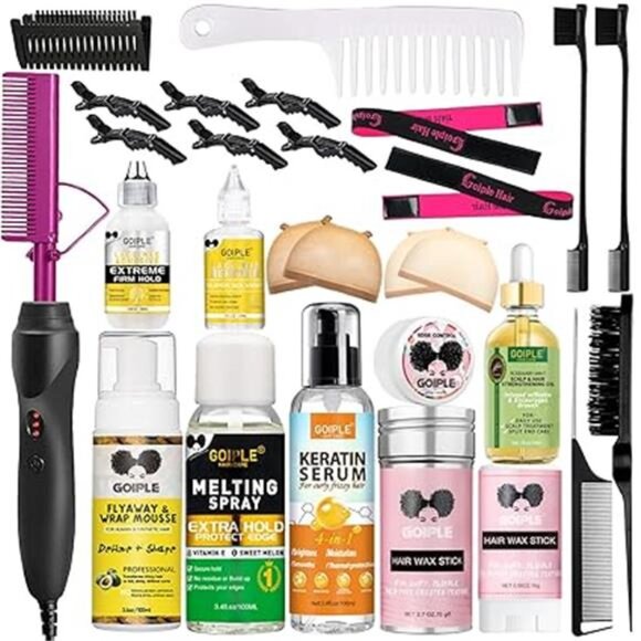 Hot Comb Hair Straightener Heat Pressing Combs, Hot Comb for Wigs Human